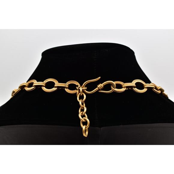 Monet for YSL Vintage Cabochon Necklace Purple Fuchsia Chunky Signed 1980s BinK - Picture 8 of 16